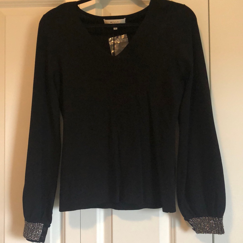 Nwt Milly Gem Cuff Pullover Medium